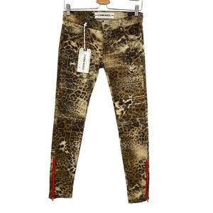 Etienne Marcel‎ Cheetah Animal Print Skinny Jeans Zip Ankle Size 25